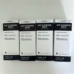 The Inkey List Oat Cleansing Balm Lot of 4 Cleanser Sensitive Skin Remove Makeup